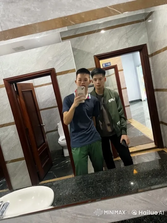 Kungfu Fight in Gray Marble Restroom – AI Generated Video | Hailuo AI