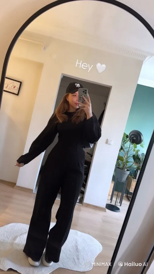 Selfie in Stylish Room with Peace Sign – AI Generated Video | Hailuo AI