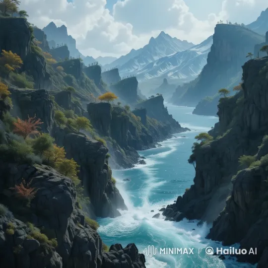 Autumn Coastal Landscape: Dynamic Serenity in Live2D Animation – AI Generated Video | Hailuo AI