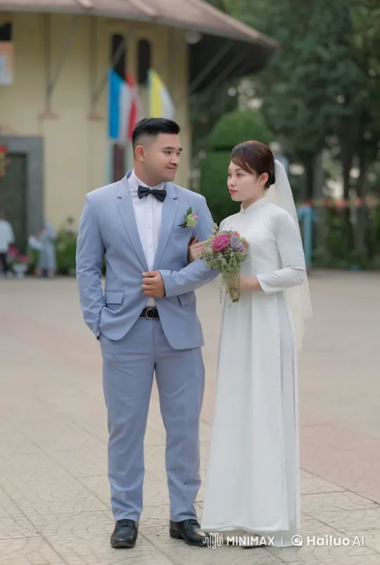 Couple Performs Synchronized Kungfu in Formal Attire – AI Generated Video | Hailuo AI