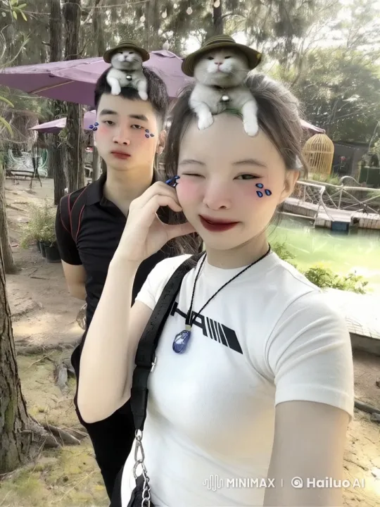 Kung Fu Practitioners with Kittens in Park Setting – AI Generated Video | Hailuo AI