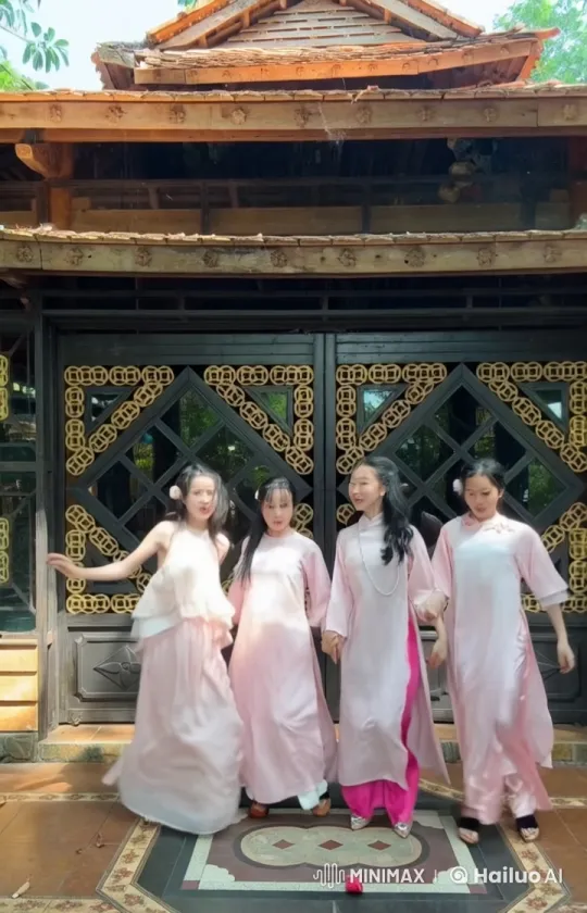 Traditional Kung Fu Display in Front of Ornate Building – AI Generated Video | Hailuo AI