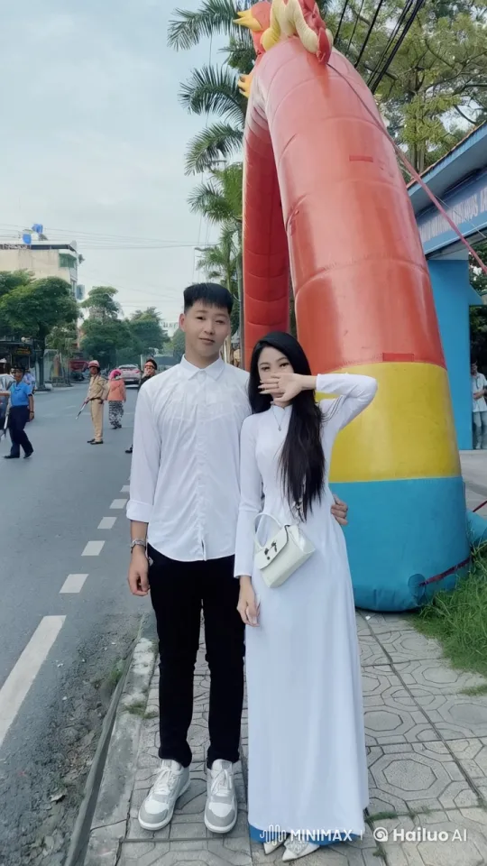 Young Couple Performs Martial Arts on Sidewalk – AI Generated Video | Hailuo AI