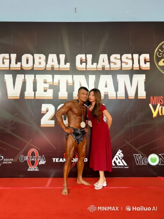 Bodybuilder Showcases Martial Arts at 'Global Classic Vietnam 2023' – AI Generated Video | Hailuo AI
