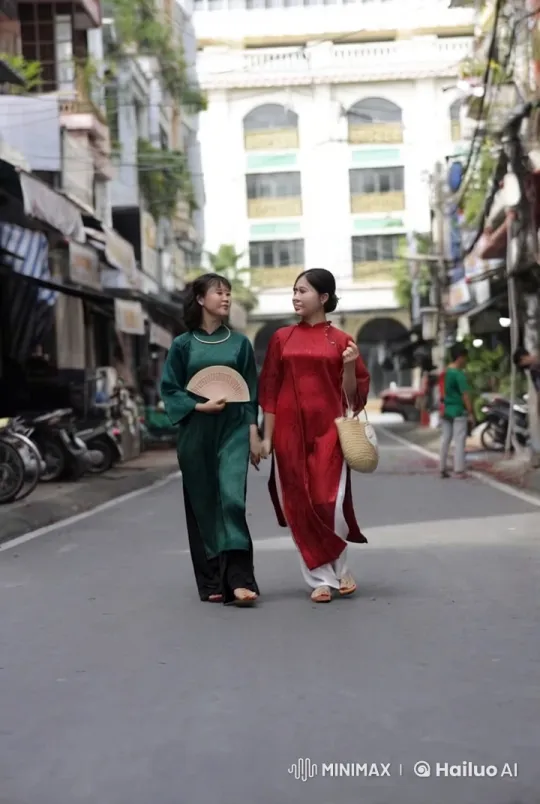 Traditional Vietnamese Martial Arts Performance in Urban Setting – AI Generated Video | Hailuo AI