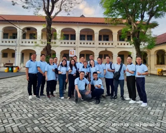Historic Schoolyard: Students' Playful Mock Fight – AI Generated Video | Hailuo AI