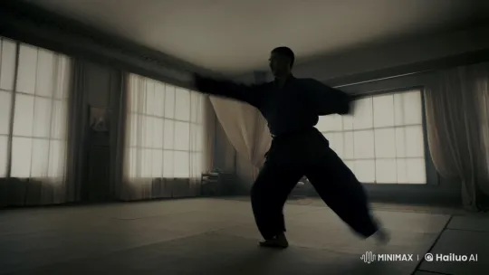 Stunning Kung Fu Mastery in Cinematic Dojo Scene – AI Generated Video | Hailuo AI