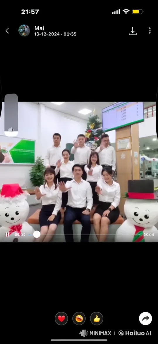 Office Workers Perform Kung Fu in Festive Christmas Setting – AI Generated Video | Hailuo AI