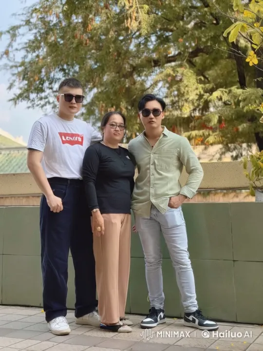 Lush Terrace Kung Fu Display by Three Practitioners – AI Generated Video | Hailuo AI