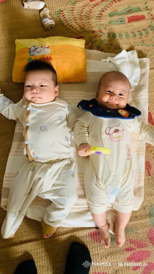 Babies Mimic Kung Fu on Mat in Playful Scene – AI Generated Video | Hailuo AI