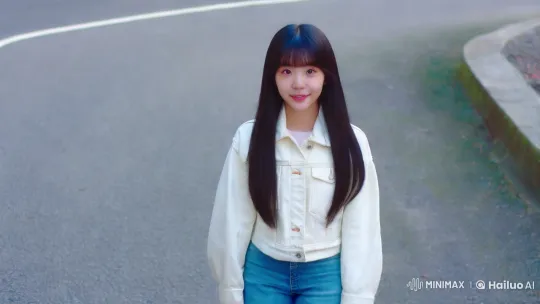 Japanese Girl's Graceful Hello in Natural Light – AI Generated Video | Hailuo AI