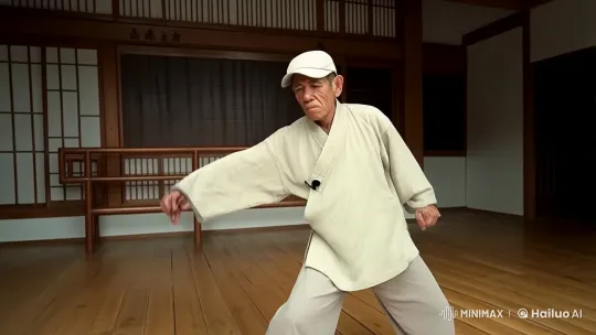 Elderly Martial Artist Demonstrates Graceful Kungfu Skills – AI Generated Video | Hailuo AI