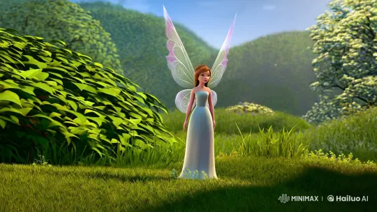 Fairy in Enchanted Meadow with Ethereal Close-Up – AI Generated Video | Hailuo AI