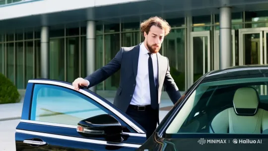Successful Lawyer Arrives in Sophisticated Style – AI Generated Video | Hailuo AI
