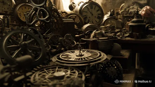 Elderly Clockmaker Repairs Timepieces in Timeless Workshop – AI Generated Video | Hailuo AI