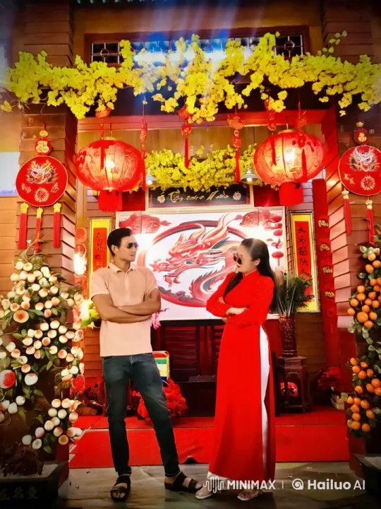 Kungfu Battle Amidst Festive Decorations – AI Generated Video | Hailuo AI