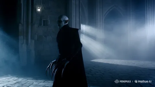 Count Orlok's Haunting Walk in Gothic Castle – AI Generated Video | Hailuo AI