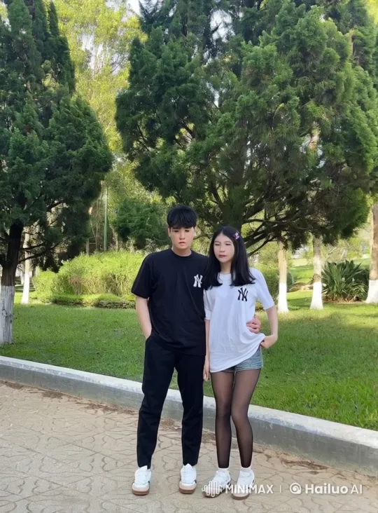 Couple Practicing Martial Arts in Serene Park – AI Generated Video | Hailuo AI