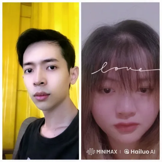 Two Individuals Sharing an Intimate Kiss in Split-Screen – AI Generated Video | Hailuo AI