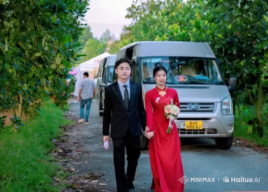 Couple's Energetic Kung Fu Sparring in Serene Setting – AI Generated Video | Hailuo AI