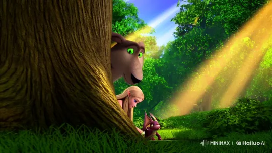 Girl with Elven Features Heals Dragon in Ancient Forest – AI Generated Video | Hailuo AI