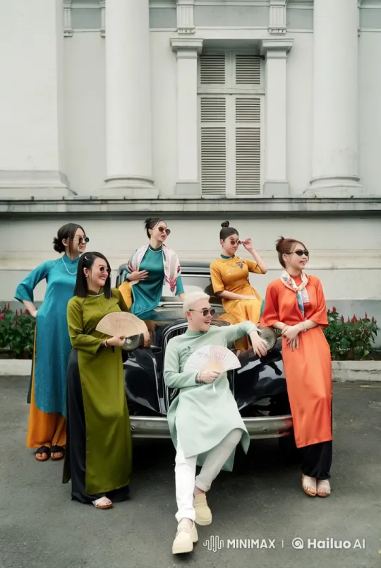 East Asian Group Performs Kungfu in Traditional Attire – AI Generated Video | Hailuo AI