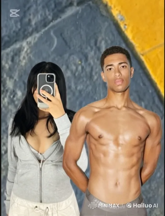 Woman Captures Affectionate Moment with Lamine – AI Generated Video | Hailuo AI