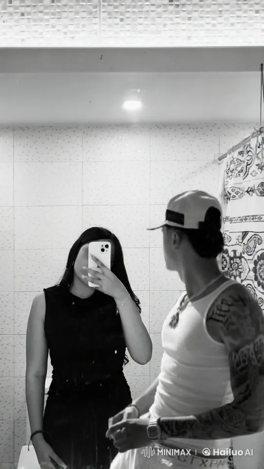 Affectionate Bathroom Selfie and Embrace – AI Generated Video | Hailuo AI