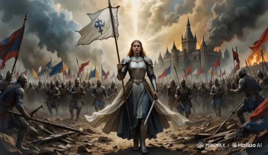Warrior Leads Armies Amidst Battle Preparations – AI Generated Video | Hailuo AI