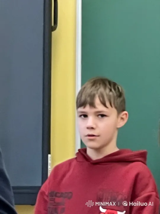 Boy Transforms into Muscular Version in Classroom Setting – AI Generated Video | Hailuo AI