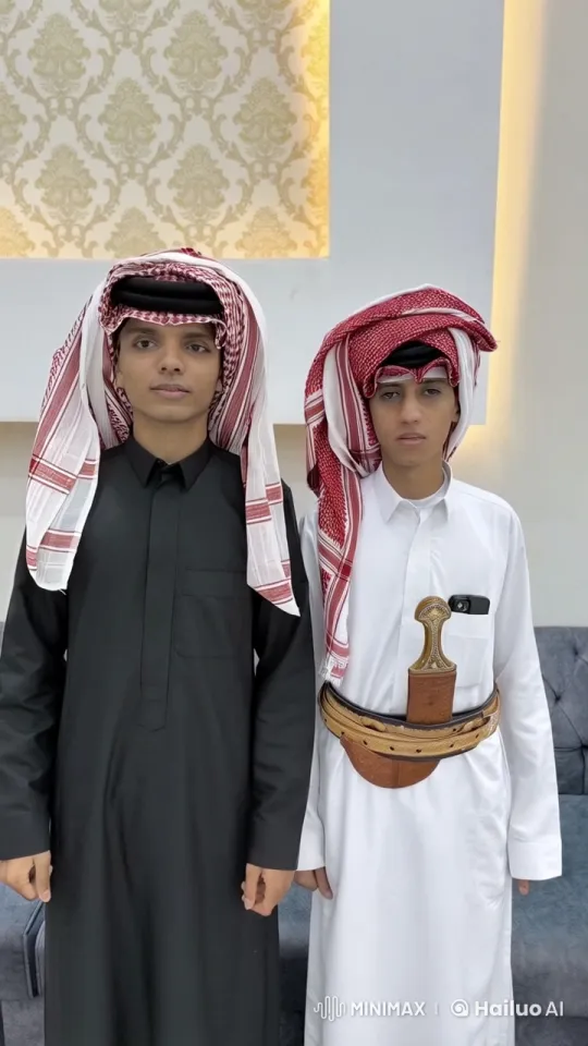 Saudi Men in Traditional Attire with Smoking Focus – AI Generated Video | Hailuo AI