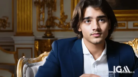 Elegant Man Savors Wine in Luxurious Setting – AI Generated Video | Hailuo AI