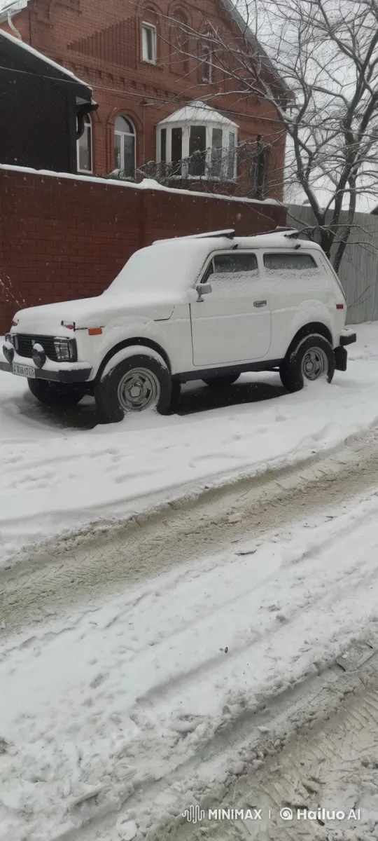 Wintery Street: Skid Incident Amid Snowfall – AI Generated Video | Hailuo AI