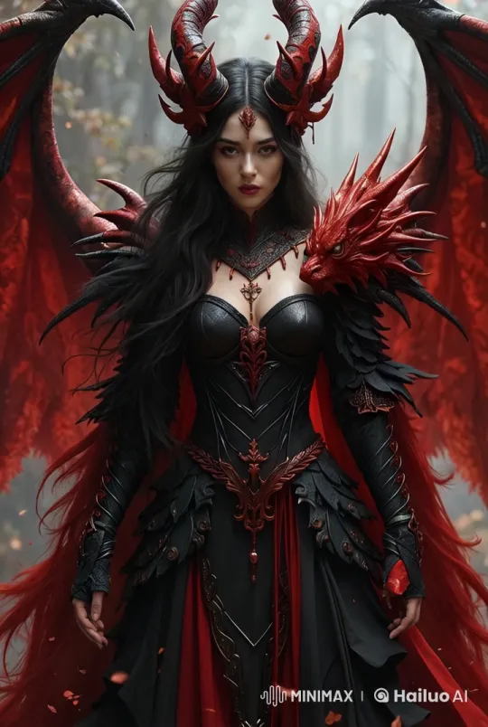 Mystical Fantasy Character in Dark Armor with Wings – AI Generated Video | Hailuo AI