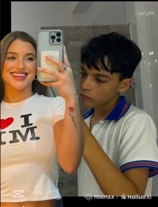 Couple Shares Intimate Moment in Live2D Bathroom Selfie – AI Generated Video | Hailuo AI