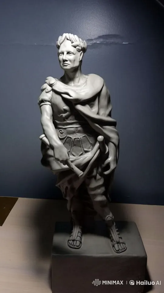 Live2D Rendering of Ancient Roman Statue – AI Generated Video | Hailuo AI