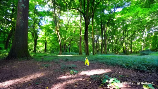 Cat in Banana Costume Dances in Lush Forest – AI Generated Video | Hailuo AI