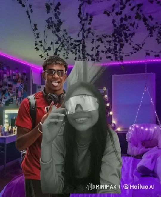 Affectionate Kiss in a Cozy, Decorated Bedroom – AI Generated Video | Hailuo AI