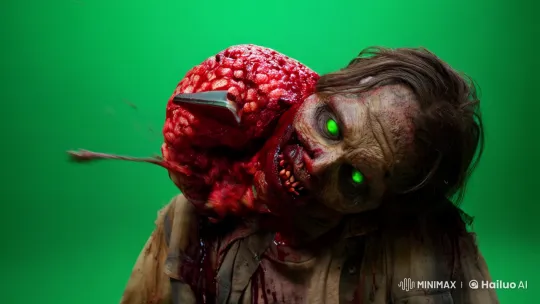 Artistic Slow-Motion Zombie Head Explosion – AI Generated Video | Hailuo AI