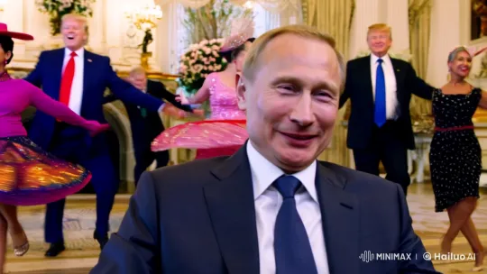 Putin Amused by Leaders' Can-Can Dance Performance – AI Generated Video | Hailuo AI