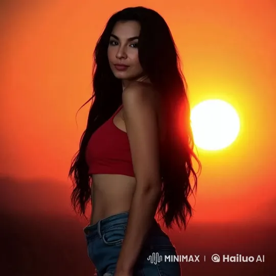 Sunset Silhouette Dance in Warm Glow – AI Generated Video | Hailuo AI