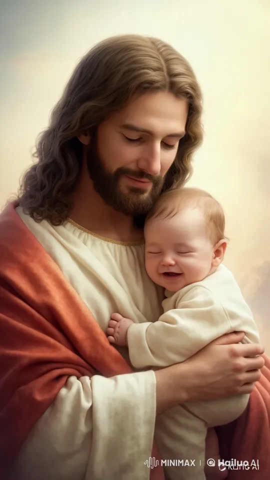 Serene Video of Baby's Affectionate Embrace – AI Generated Video | Hailuo AI