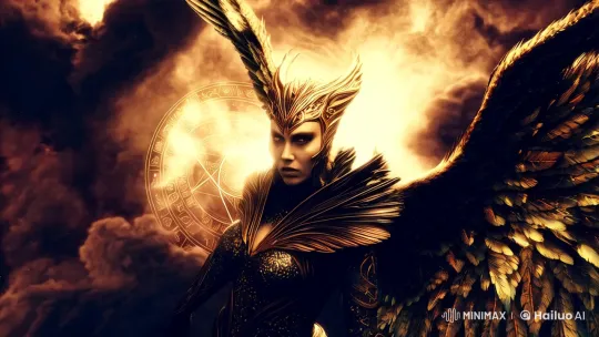 Angel-Demon Hybrid Embodies Dual Forces in Aesthetic Video Clip – AI Generated Video | Hailuo AI