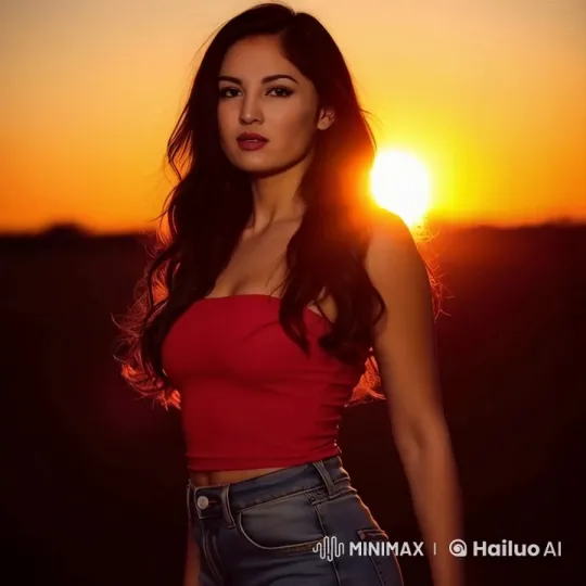 Woman in Sunset: Capturing Serenity with Subtle Motion – AI Generated Video | Hailuo AI