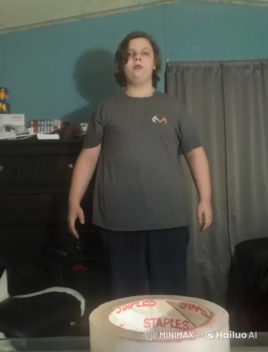 Boy Gradually Grows Fatter in Static Bedroom Setting – AI Generated Video | Hailuo AI