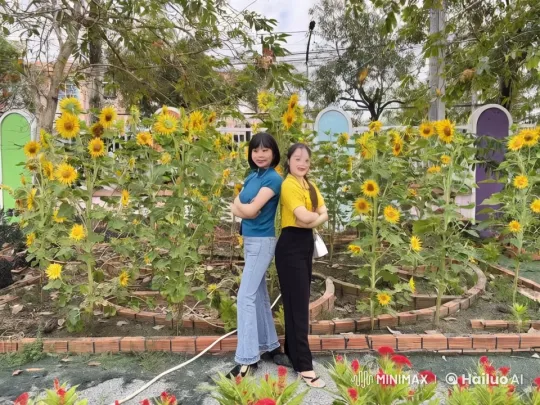Martial Artists Showcase Kungfu in Vibrant Sunflower Garden – AI Generated Video | Hailuo AI