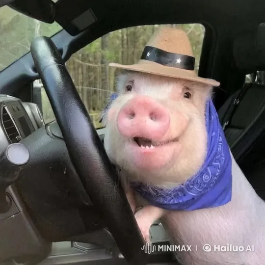 Pig Driving BMW M5 to Buy Bread – AI Generated Video | Hailuo AI