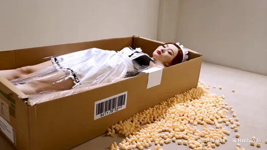 Surreal Elegance: Provocative Maid in Plastic – AI Generated Video | Hailuo AI