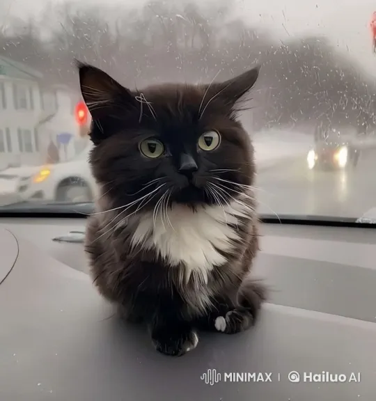 Fluffy Cat Steals BMW, Navigates High-Speed Chase – AI Generated Video | Hailuo AI