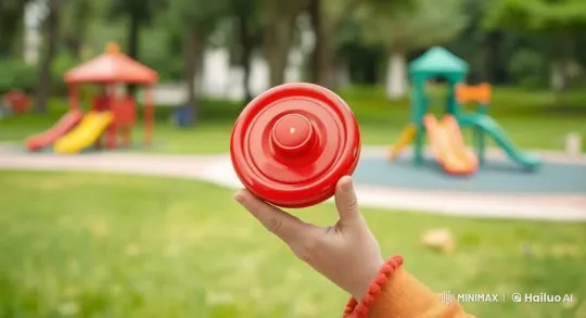 Child Playing with Yo-Yo in Vibrant Park – AI Generated Video | Hailuo AI